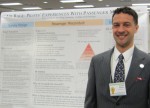 Rob presenting a poster about Air Rage at the 2012 EMU Undergraduate Symposium.
