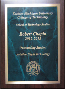 EMU Outstanding Student award in Aviation