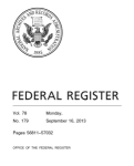 Federal Register Cover Page